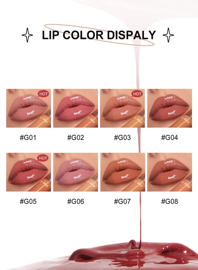 INTO YOU Lip Gloss, Lip Stain Long Lasting, Lip Tint, Lip Plumper Gloss, Glitter Lip Gloss, Liquid Lipstick, Lip Oil, Vivid Color, Smudge-Proof, Lightweight, Naturally Moisturizing (G08) - Image 3