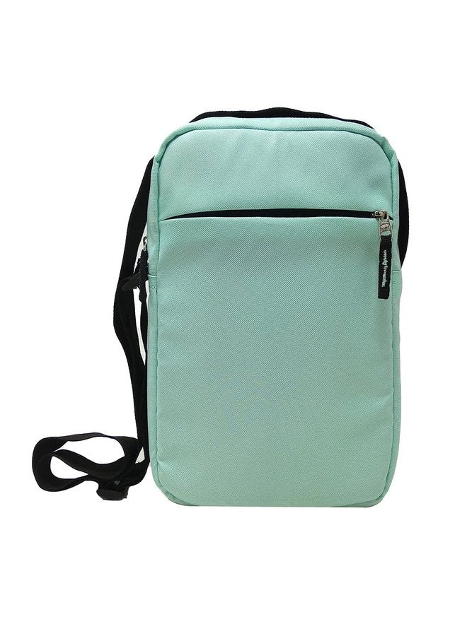 MIKE Solid Messenger Bag - Sea Green - Image 3