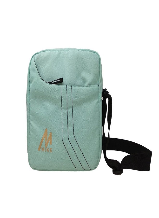 MIKE Solid Messenger Bag - Sea Green - Image 1