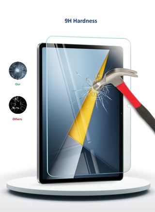 شاشة حماية لجهاز Xiaomi Poco Pad M1 (بقياس 12.1 بوصة) 2025 من سلسلة WTech الممتازة بزوايا منحنية وزجاج مقوى كامل الوضوح 9H (TSGPCN) - شفافة - view 3