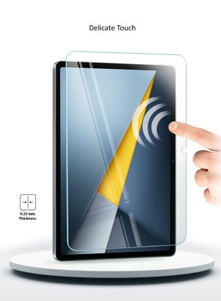 شاشة حماية لجهاز Xiaomi Poco Pad M1 (بقياس 12.1 بوصة) 2025 من سلسلة WTech الممتازة بزوايا منحنية وزجاج مقوى كامل الوضوح 9H (TSGPCN) - شفافة - view 5