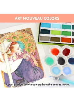 Kuretake Kuretake GANSAI TAMBI 24 Color Set II “Art nouveau”, Watercolor Paint Set, Professional-Quality for Artists and Crafters, AP-Certified, Adult, Made in Japan  - Image 4