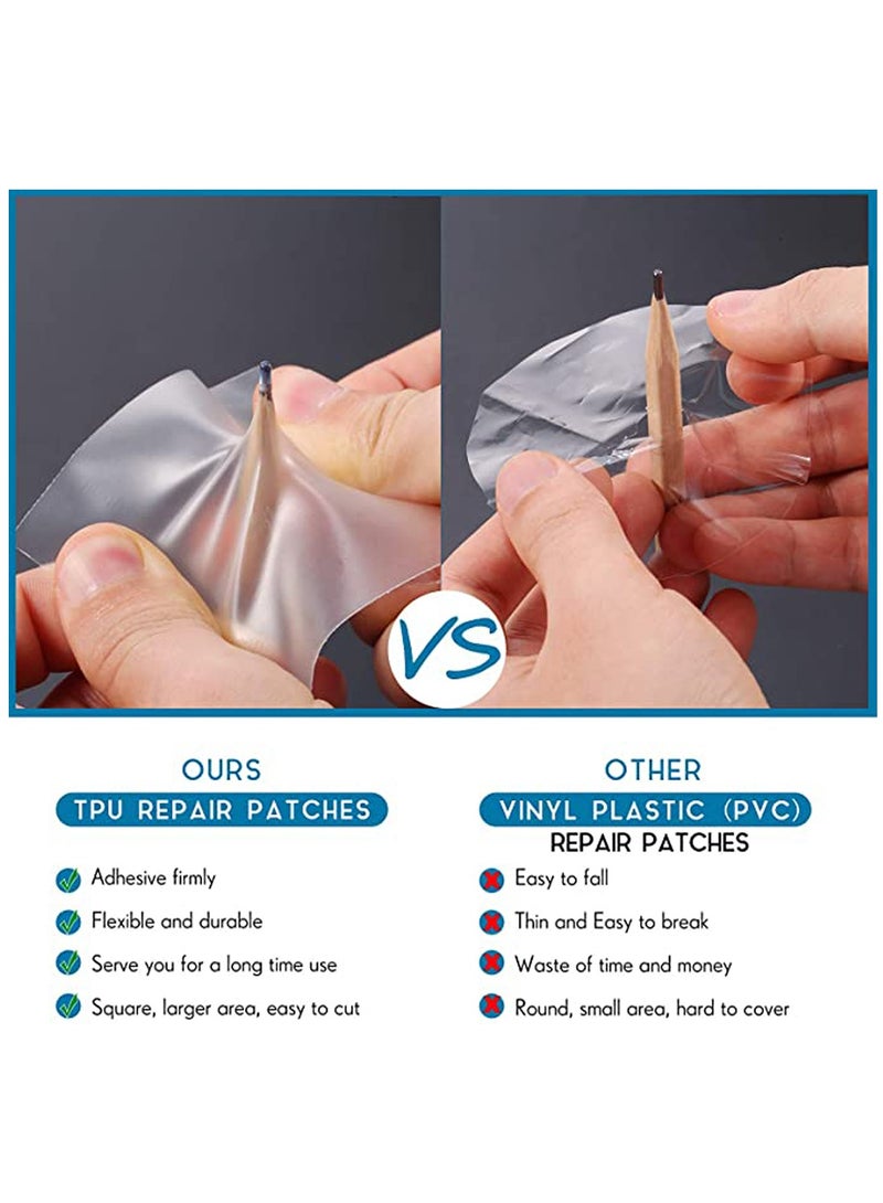 Excefore 20 Pieces TPU Inflatable Patch Repair Kit, Air Mattresses Repair Tool for Inflatable Toys Swimming Pools Ring Inflatable Boats - Image 4