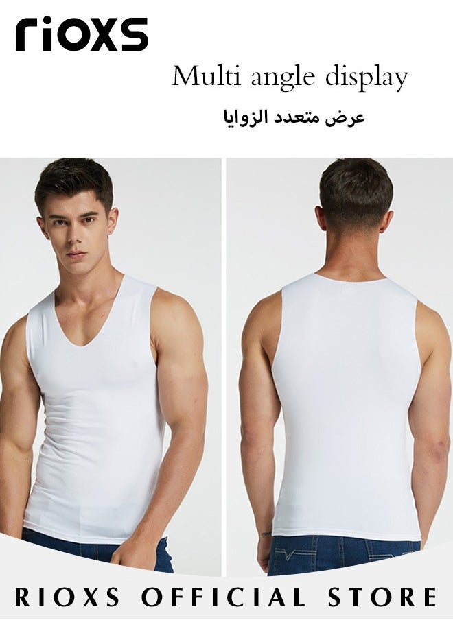 RIOXS - Men's 3-Pack Basic Workout Tank Top Set Athletic Muscle Tops Bodybuilding Quick Dry Sleeveless T-Shirt - Image 1