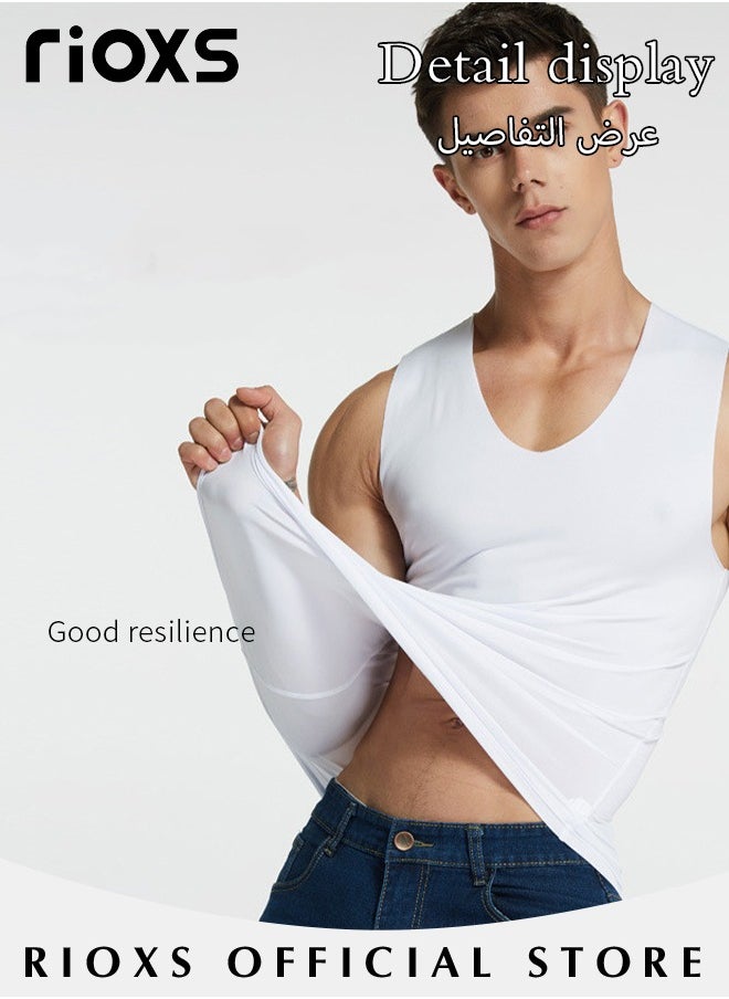 RIOXS - Men's 3-Pack Basic Workout Tank Top Set Athletic Muscle Tops Bodybuilding Quick Dry Sleeveless T-Shirt - Image 1