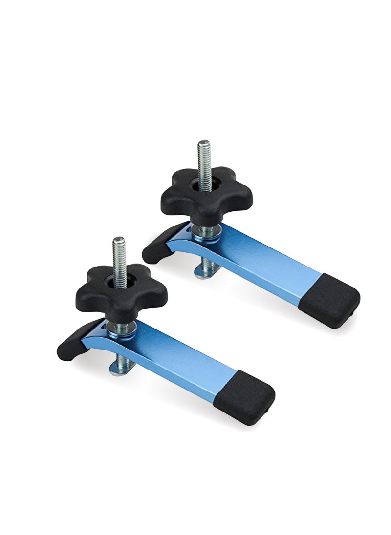 SYOSI T-Track Hold Down Clamp, Double Cut Profile Universal T-Track Clamps,  T Track for Woodworking Jigs and Fixtures, 5-1/2" L x 1-1/8" W, 2 Pack, T Track Clamps for Woodworking  - Image 1