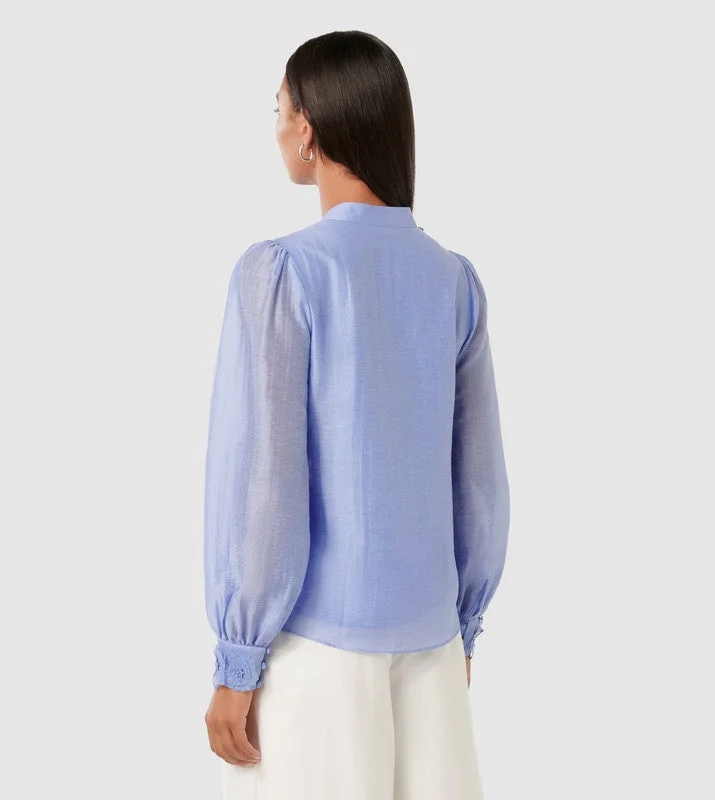 forever new  INDIGO Appliqued Long Sleeves Top for Women | Best Price UAE
