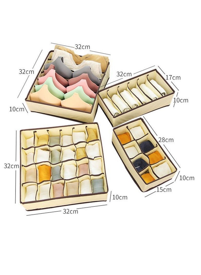 Halamodo 4 PCS Sock Organizer,Large Sock Drawer Divider, Underwear Storage 41 Cell Closet Organizers and Storage for Underwear, Socks, Bra, Handkerchiefs, Ties, Belts - Image 5