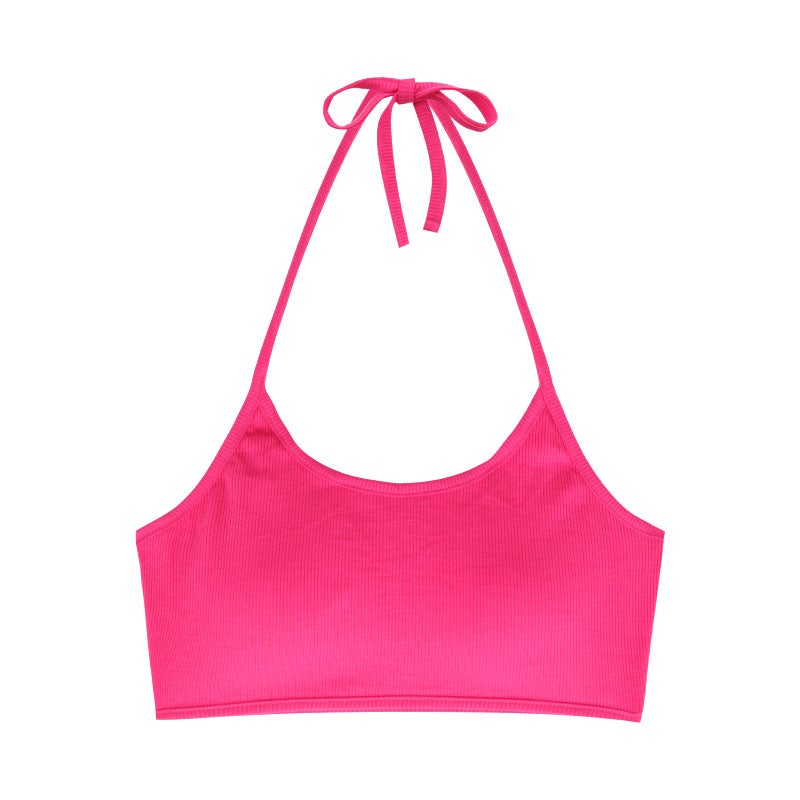 Sexy Halter Neck Camisole Top with Padded Cups for Women 2024 Summer - Image 5