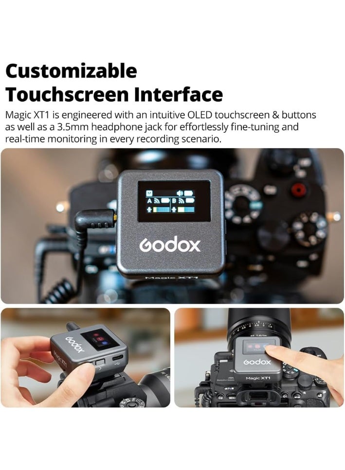 Godox Magic XT1-C 2-Person Wireless Microphone System with USB-C Adapter – 2.4 GHz Lavalier Mic for Android, Cameras & Devices - Image 5