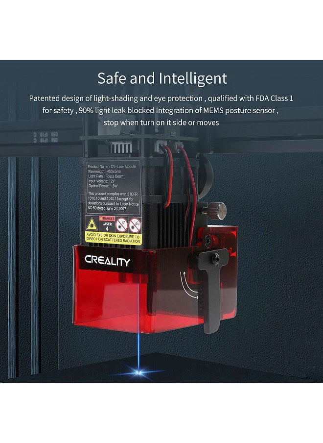 Creality 3D - CV-01 Pro Laser Engraver Desktop DIY Engraving Cutting Machine Fine Laser Spot Eye Protection Auto-focusing and X-axis Leveler  170x200mm Carving Area Precise Scale Lines Axis - Image 1