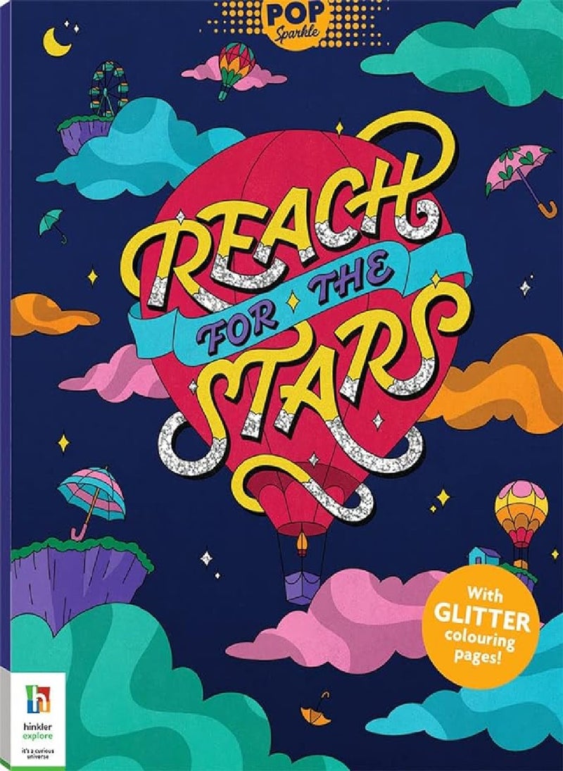 Hinkler Pop Sparkle Reach For The Stars Coloring Book Kaleidoscope