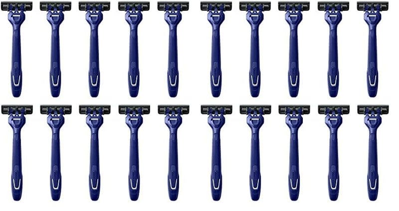 Harrys Mens Disposable Razors 3Blade Razors with Lubricating Strip and Pivoting Head 10 count Pack of 2