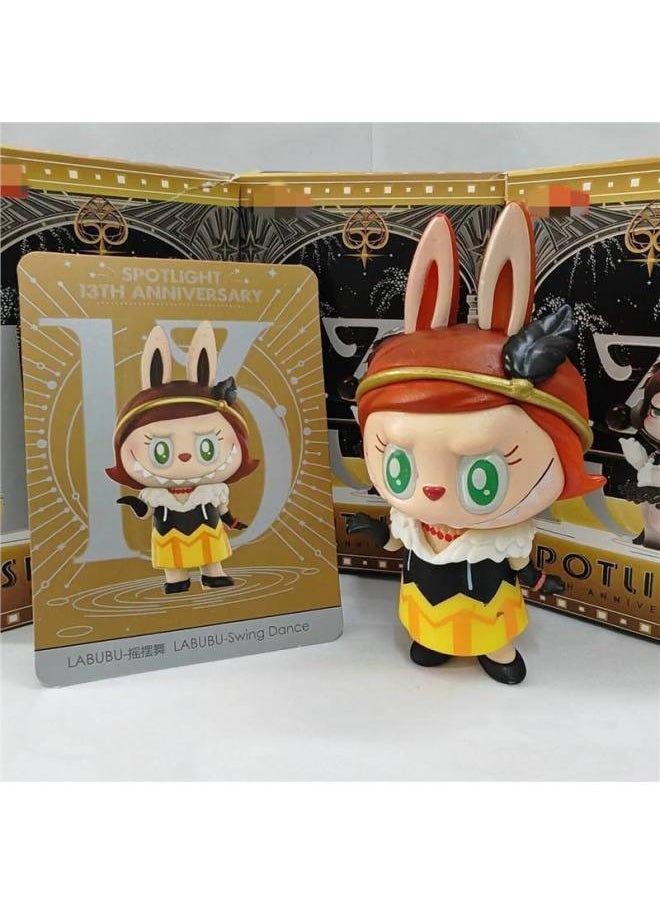 Generic Under The Spotlight 13 Years Anniversary Series Confirmed SKULLPANDA Blind Box Hand Fashion Ornaments Gift-Light Source Color:Swing Dance  - Image 1