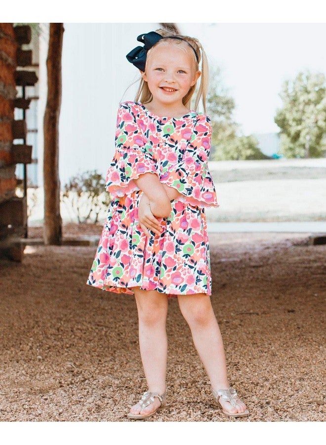 RuffleButts Girls Navy Bow Headband - One Size - Image 2