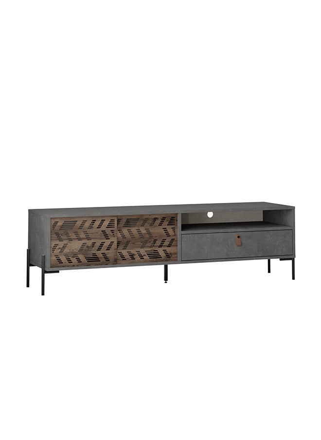 Mourah Home - Dionysos Tv Stand Up To 70 Inches With Storage - Grey - 2 Years Warranty - Image 1