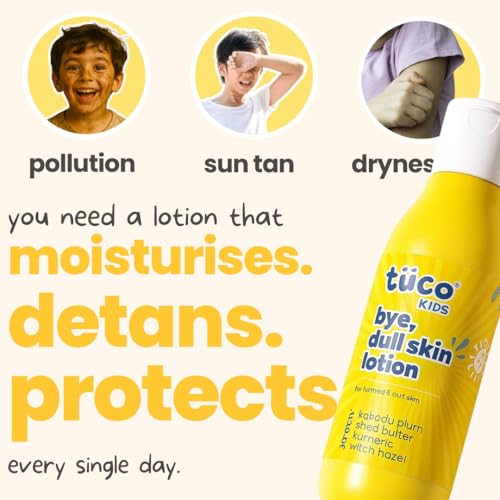 Tuco® Body Lotion for Dry & Oily Skin Kids, Women, Men | Daily Use | Removes Tan, Moisturizes, Hydrates & Nourishes | Enriched with Shea Butter, Turmeric, Kakadu Plum | SLS & Paraben free | 400 ml - Image 2