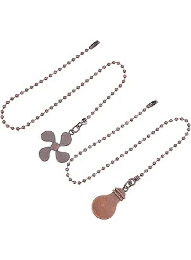 Vintage Brown Fan Pulls Chain Extenders For Ceiling Fan Light Decorative Pendant Easy Installation - Image 1
