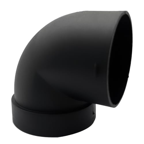 Cotonlake Diesel Air Heater Duct Connector75mm3inch LShape Elbow Ducting Pipe Outlet Connector for Diesel Air Parking Caravan HeatersBlack Plastic - Image 1