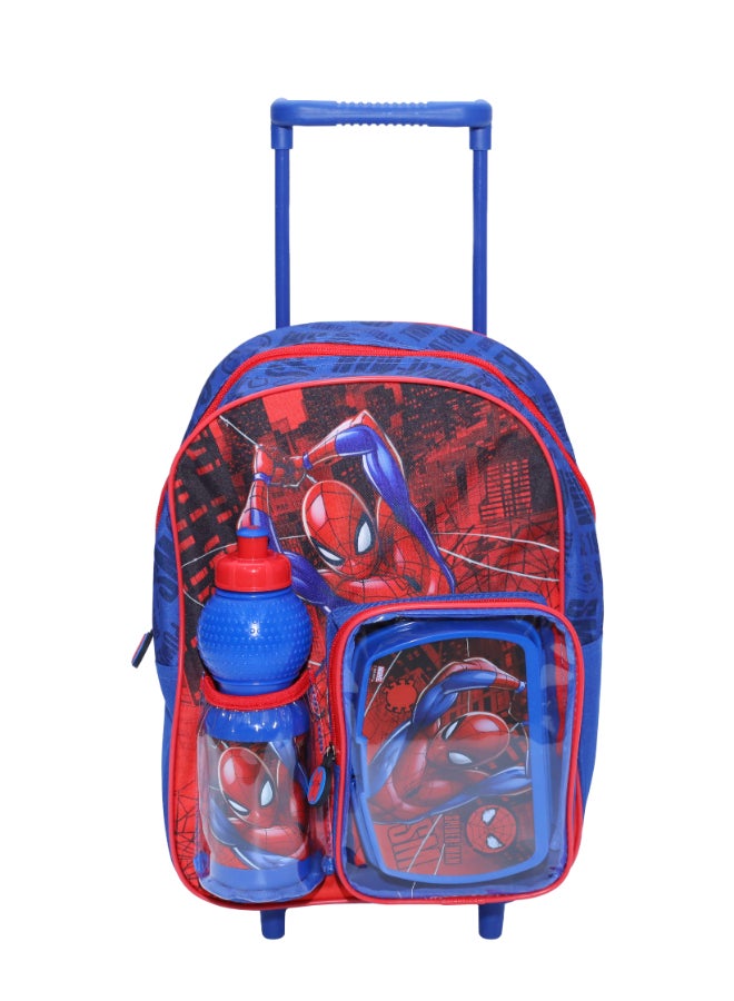 MARVEL Spider-Man Junior 3 in 1 Set (14" Trolley Bag with Lunch Box & Water Bottle) - Image 1