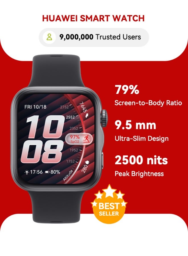 HUAWEI WATCH FIT 5 Smart Watch, 43mm FullView Display, iOS & Android, upto 10 Days Battery Life, Sleep & Health Monitor, Heart Rate Monitor, SpO2, GPS,Mini Work-out, Black - Image 1