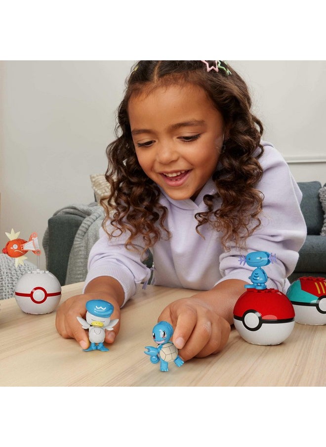 Mega Brands MEGA Pokémon Action Figure Building Toys Set, Water-Type Trainer Team with 79 Pieces, 2 Inches Tall, for Kids  - Image 2