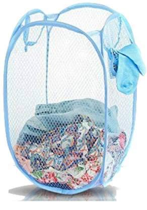 Kitchwish Nylon Mesh Laundry Basket 20 Ltr Sky Blue Pack of 3 - Image 5