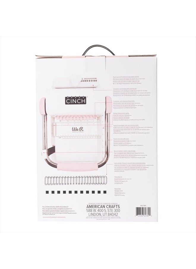 We R Memory Keepers , Cinch Book Binding Machine 2, Pink/White, Easy to Use Design with Slide Ruler, Compatible with Wire or Spiral Coils, Make Professional Books, Notebooks, Calendars and More  - Image 3