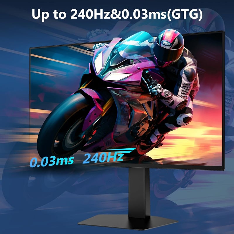 Z Z-Edge شاشة ألعاب OLED من Z-EDGE INFINYX بحجم 27 بوصة بدقة 2K، معدل تحديث 240 هرتز، زمن استجابة منخفض جدًا (0.03 مللي ثانية)، دقة QHD (2560 * 1440P)، منافذ HDMI وDP، منفذ صوت واحد، نسبة تباين عالية (1.5:1)، تتوافق مع أجهزة PS5 وXbox والاستخدامات المكتبية: X27 - Image 3