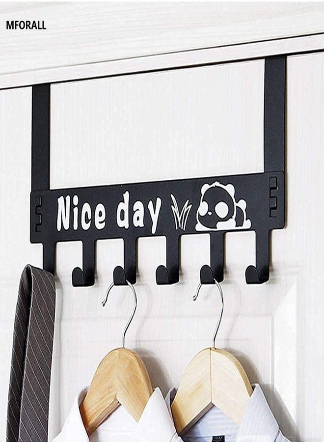 Mforall Over Door Hooks Nice Day Print 6 Hooks Hanger No Drilling Requiter Easy Removable - Image 4