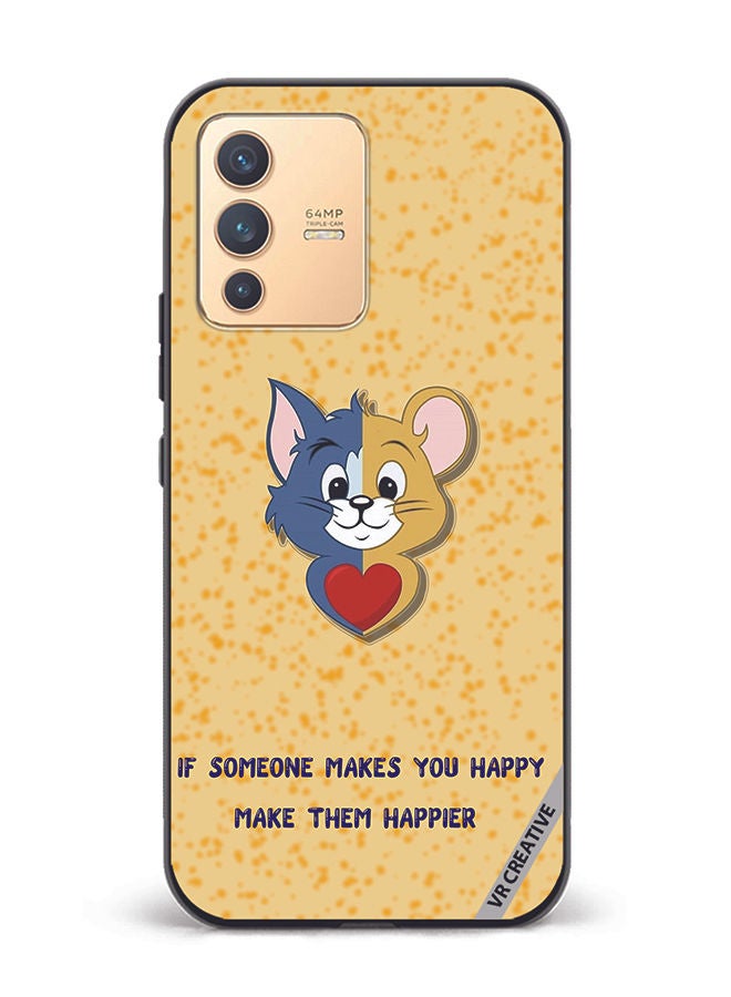 VR CREATIVE Protective Case Cover For Vivo V23 5G Tom Jerry Design Multicolour - Image 1