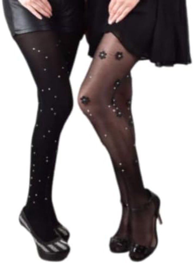 Crystal glitter tights for women