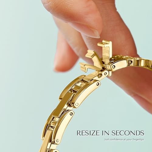 Tlselt Metal Bands Compatible with Apple Watch 38mm 40mm 41mm 42mm 44mm 45mm 46mm 49mm for Women, Lucky Clover Bracelets Dressy Stainless Steel Strap for iWatch Series 11 10 9 8 7 6 5 4 3 SE Ultra - Image 5