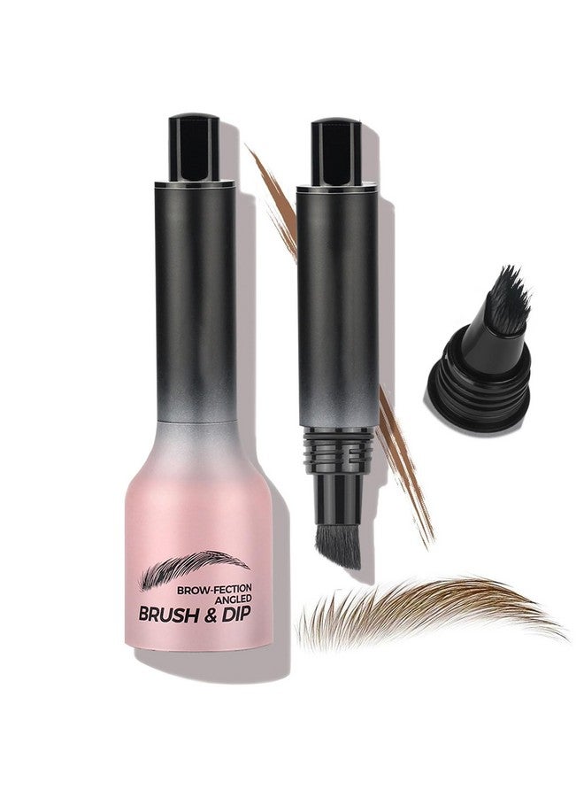 Peehss Brow-Fection Angled Brush & Dip Liquid Eyebrow Gel, Brow Lamination & Powder Pen, Eyebrow Hair Stroke Brush, Wild Eyebrow Pencil Waterproof Long Lasting Quick Drying (#02 Taupe) - Image 1