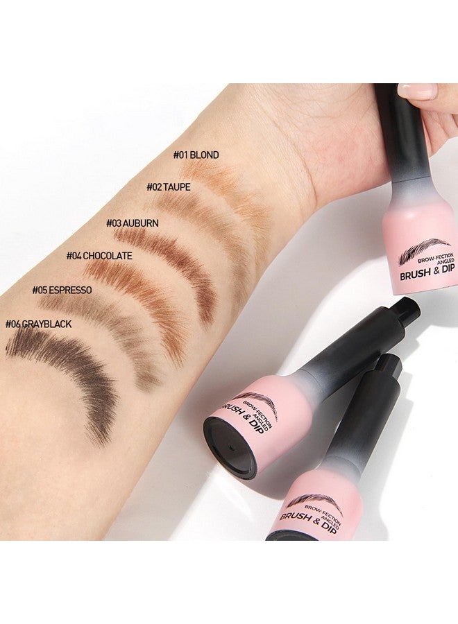 Peehss Brow-Fection Angled Brush & Dip Liquid Eyebrow Gel, Brow Lamination & Powder Pen, Eyebrow Hair Stroke Brush, Wild Eyebrow Pencil Waterproof Long Lasting Quick Drying (#02 Taupe) - Image 4