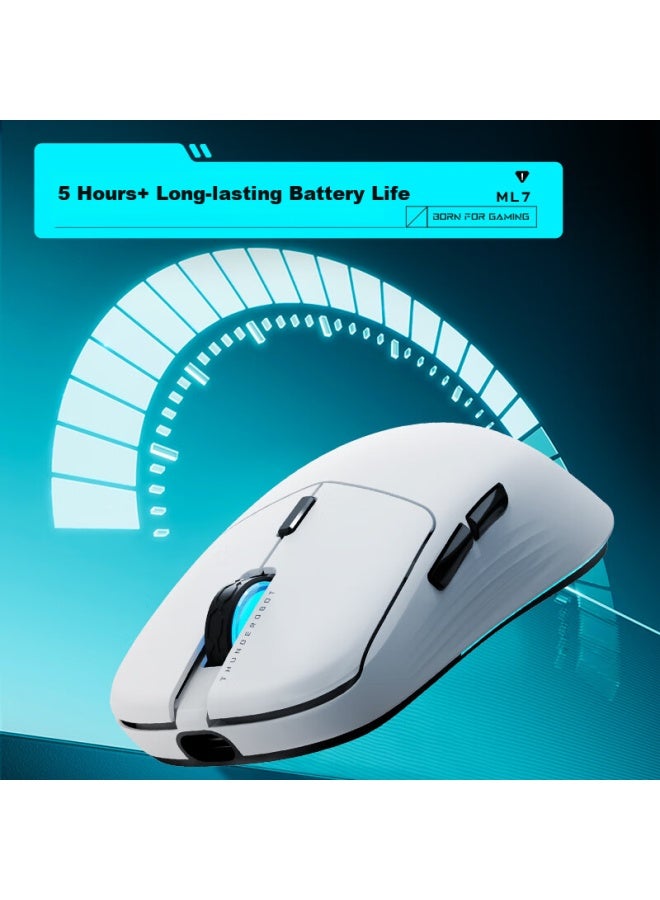 Thunderobot Ml7 Advanced Lightweight Wireless Gaming Office Mouse Wired/2.4g/bluetooth Triple Mode Connection Paw3311 Ergonomic Holeless Design Metal Paint Grey - Image 3