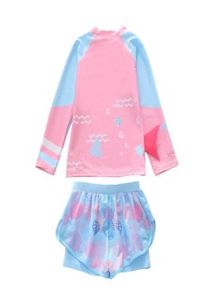 Loquat Girls' Split Body Long Sleeved Swimsuit Multicolour C  - Image 2