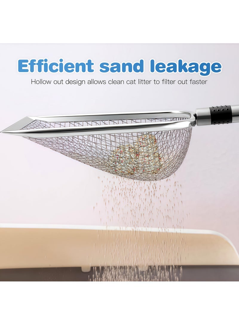Generic Cat litter scoop, pet cat litter scoop, pet cleaner, cat cat cleaner, stainless steel mesh 8 mesh can easily filter and clean pet feces, sturdy and durable, suitable for cat litter box, cat feces cleaning, pet utensils, 28.5x10x5cm  - Image 4