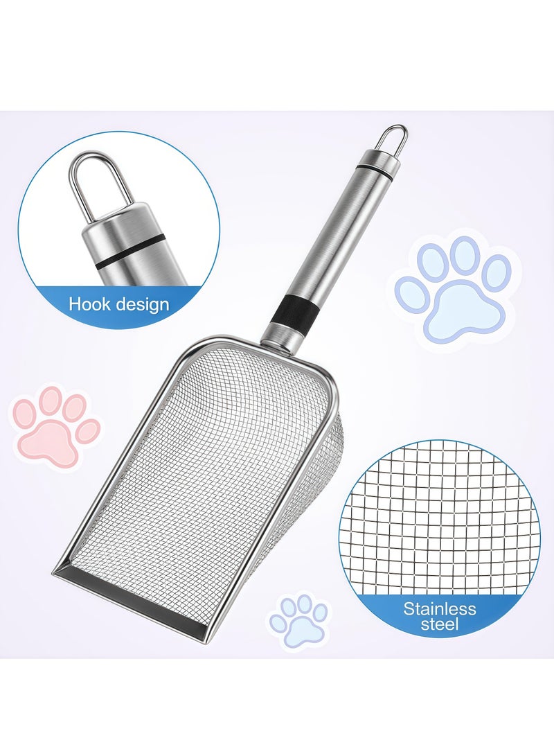 Generic Cat litter scoop, pet cat litter scoop, pet cleaner, cat cat cleaner, stainless steel mesh 8 mesh can easily filter and clean pet feces, sturdy and durable, suitable for cat litter box, cat feces cleaning, pet utensils, 28.5x10x5cm  - Image 5