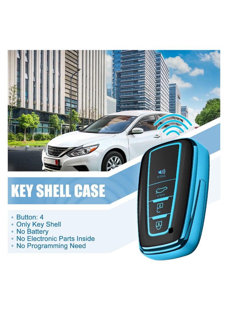TOYOTA - Toyota Camry 2023 4 Button Remote Key Fob Case TPU Car Key Case 1 Pcs Car Key Fob Cover Blue - Image 1