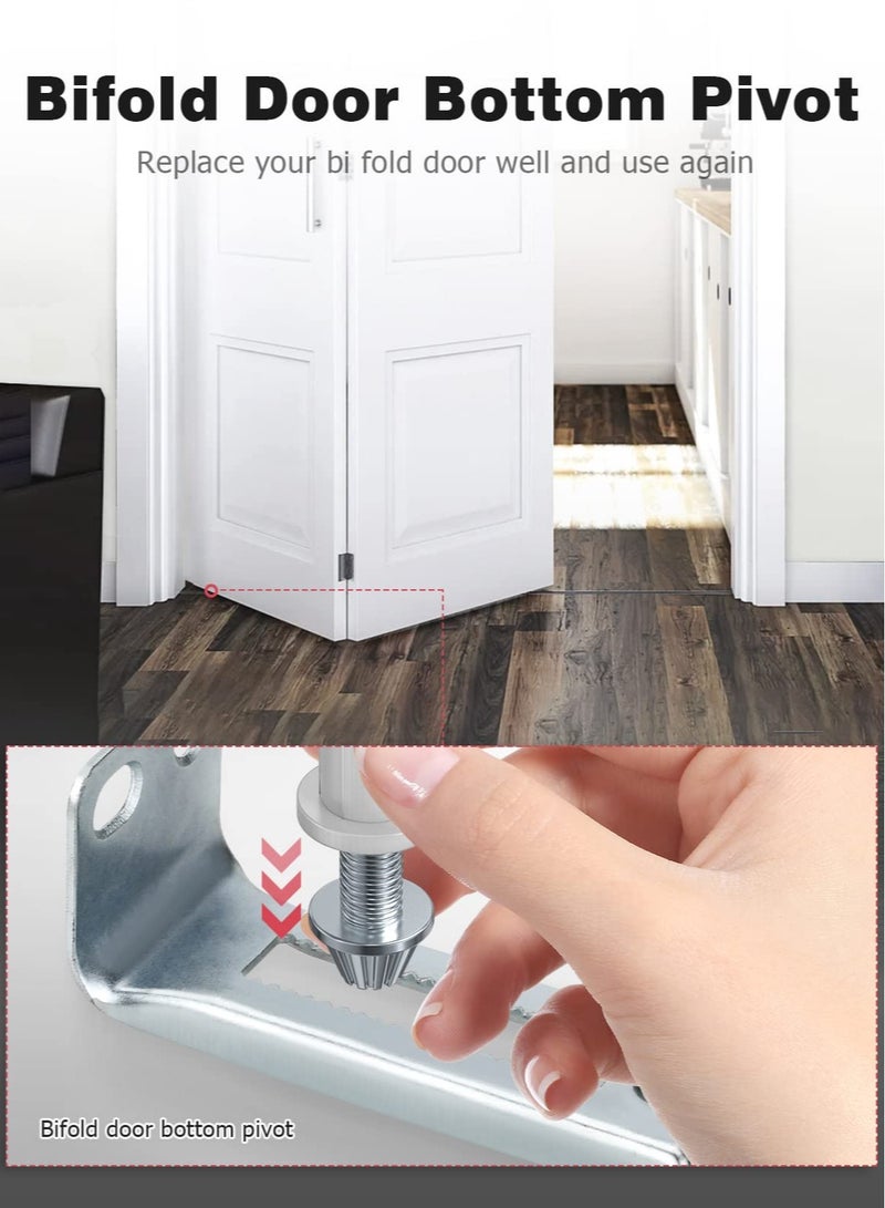 SYOSI 16 PCS Bifold Door Hardware Repair Kit,  Repair Replacement Parts for Bi-fold Door Sliding Door, Suitable for Folding Pocket Door Accordion Door Barn Door - Image 4