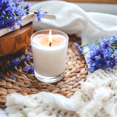 SHOWIN Thick Candle Jars for Making Candles 16 Pcs, 7 OZ Empty Jars with Wood Lids for Candle Making, Sample Container, Clear - Image 5