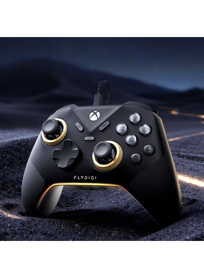 Flydigi Vader 5 Pro Wireless Controller for PC/Switch/Mobile (Not compatible with Xbox/PlayStation), Hall Effect Joysticks, Linear and Precision Control Buttons, 1000Hz Response Rate, 8 Programmable Buttons, ABXY Mechanical Buttons, Black - Image 4