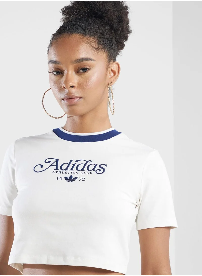 adidas Originals Graphic Badge 3 Stripe T-Shirt