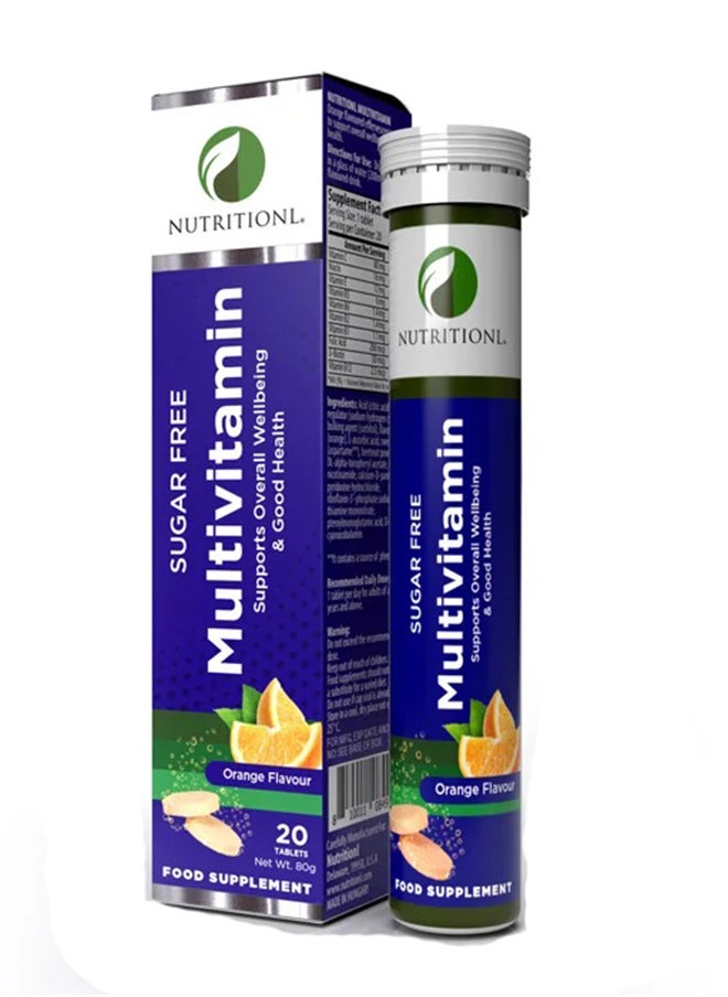 NUTRITIONL - Multivitamin Orange Flav Efferv 20 Tablets - Image 1
