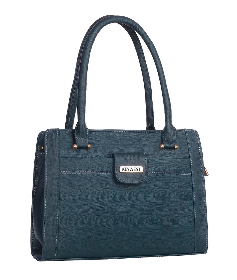 Keywest Women's Britney Satchel Tote Handbag for Women | Ladies purse | Stylish Shoulder Bag | Gift For Woman | Blue - Image 1