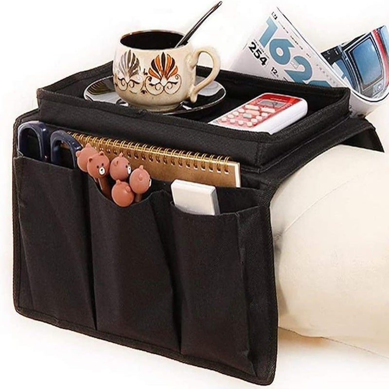 Izopla Izopla Sofa Arm Rest Hanging Storage Bag Convenient Storage Solution for Magazines iPads Books and More Ideal for Sofa Organization  - Image 3