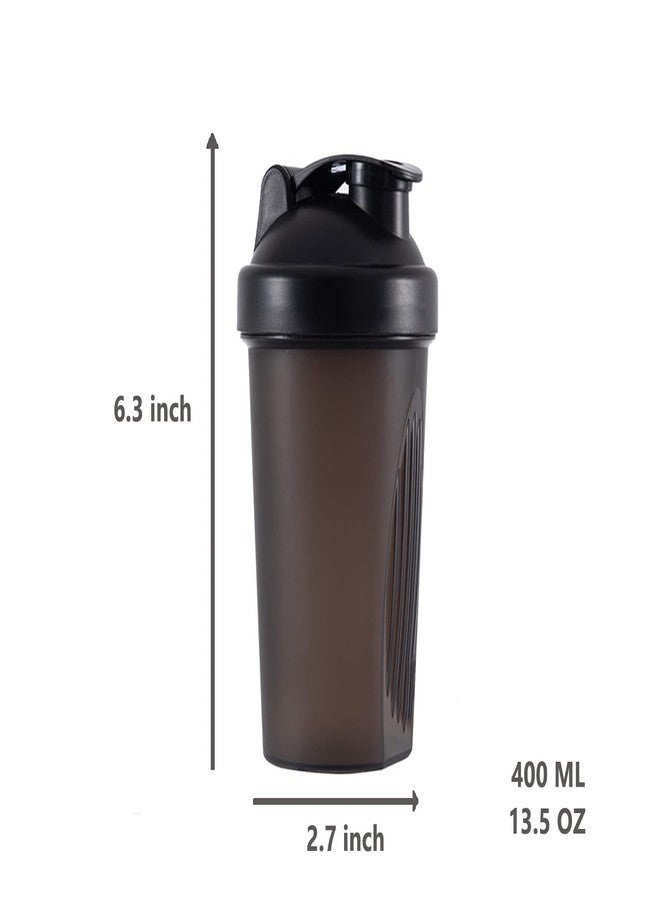 GAISHION Shaker Bottle Protein Shakes and 16-Ounce/400ML Shaker-Bottle with Whisk Balls, Non-BPA plastic (Black+White(2PCS)) - Image 2