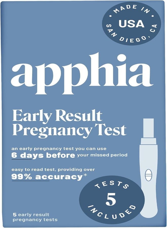Apphia Early Detection Pregnancy Test | Midstream Pregnancy Test | hCG Test Strips | Get Results 6 Days Sooner – Made in The USA (1 Count (Pack of 5)) - Image 1