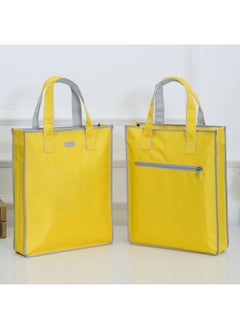 Generic Creative Zipper A4 File Bag OxFord Cloth File Bag Portable Business Meeting Briefcase InFormation Bag Printing-Color:Item No: 30378p Yellow  - Image 1